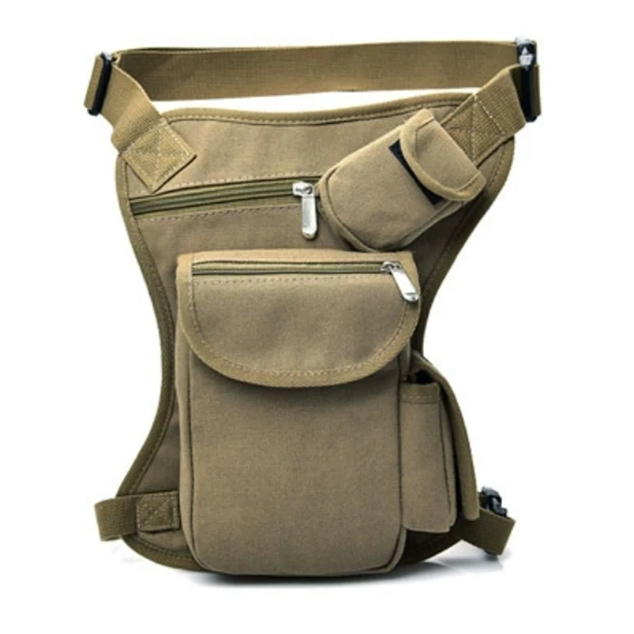 Men Canvas Drop Waist Bags Leg Pack Bag Men Belt Bicycle And Motorcycle Money Belt Fanny Pack For Work Outdoor Sport