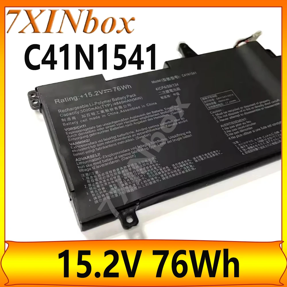 7XINbox C41N1541 15.2V 4840mAh 76Wh Laptop Battery For ASUS ROG GL702 GL702V GL702VM GL702VS GL702VT GL702VM1A Series