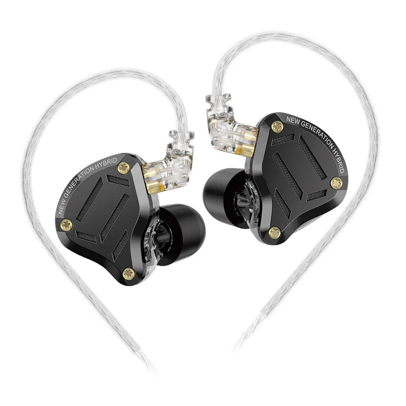 หูฟังแบบมีสายสำหรับเล่นเกมเพลงกีฬา KZ ZS10 Pro 2หูฟังแบบอินเอียร์หน้าจอแบบมี4ระดับที่กำหนดเอง