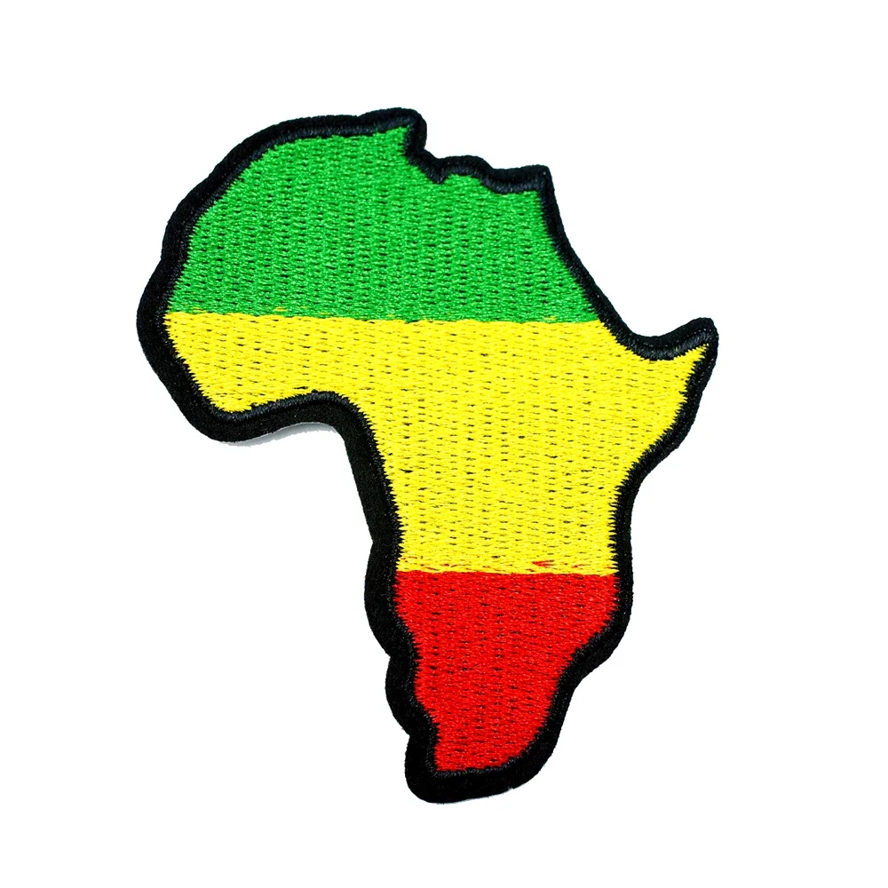 Africa (Size:7x8.2cm) Iron On Patch Embroidered Applique Sewing Clothes Stickers Garment Apparel Accessories