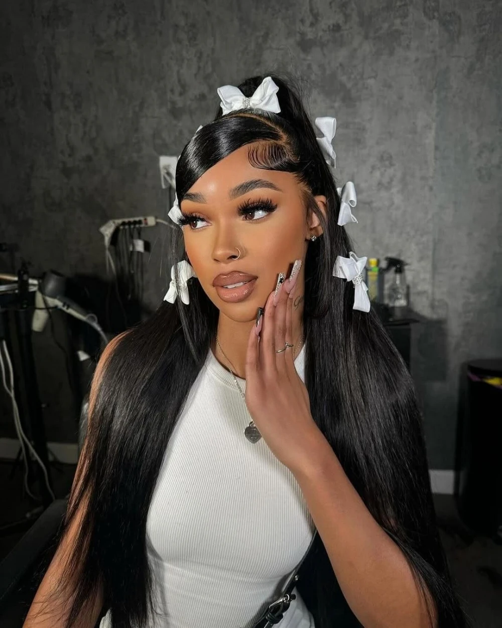 

Invisi Strap HD 360 Полный парик шнурка Человеческие волосы Длинный шелковистый прямой 360 Кружевной фронтальный парик с шнурком Удобный бесклеевой парик