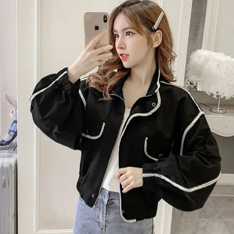 

Autumn Baggy Coat Women Jacket Gothic Casual Baseball Clothes Jackets Korean Vintage Womens Racer Jacket Coats Women Clothing