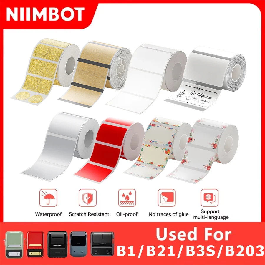 �y�Z�[�����z1 ���[�����x���X�e�b�J�[ Niimbot B21/B3S/B1/B203 �p���ȔS���h�����M���l�D�p�����[�N���X�}�X�M�t�g