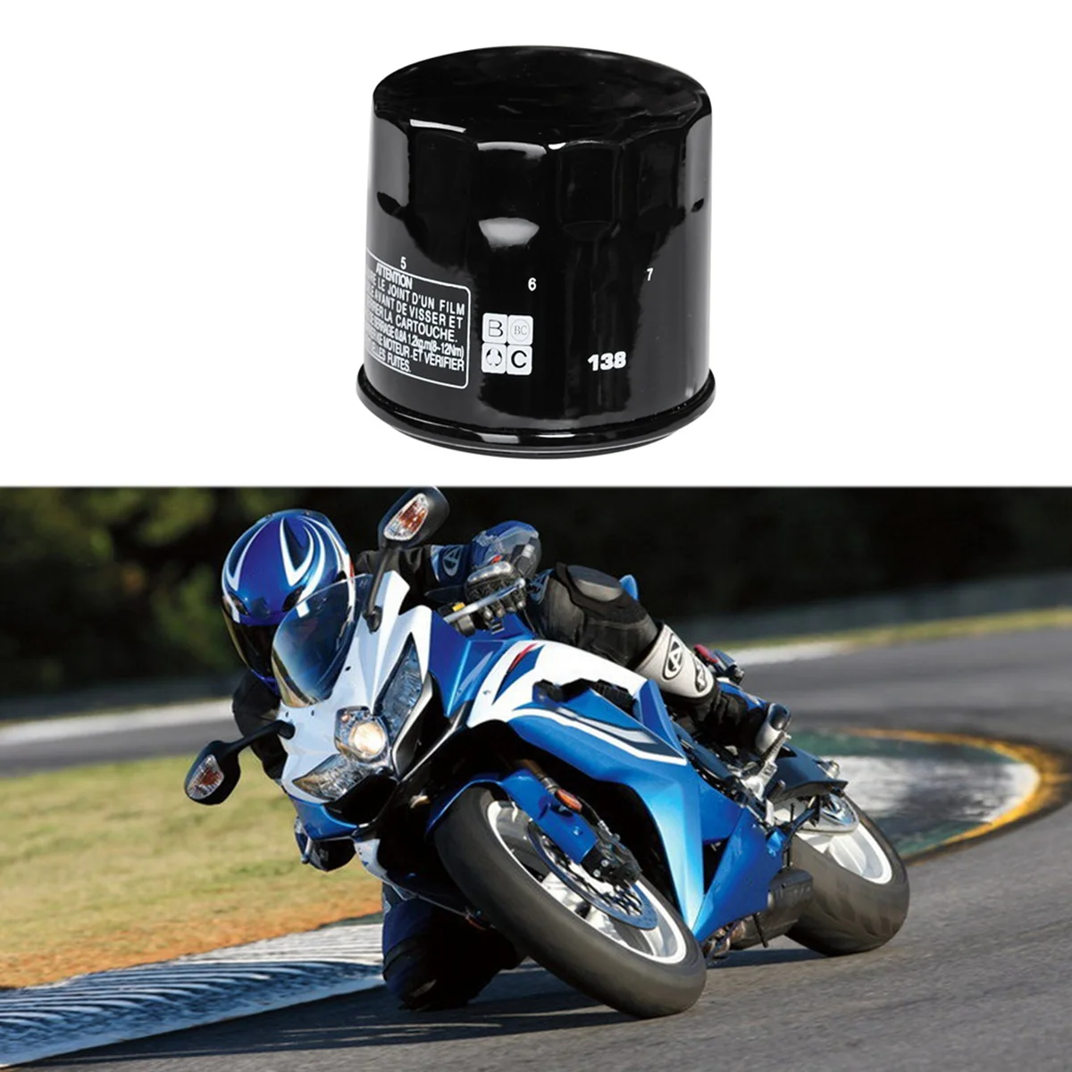 2Pcs Oil Filter for Suzuki VS600S VS600G RF600 76A RF GSX-R600 2011-2018 2019 GSXR600 GSXR 600 16510-07J00 16510-34E00