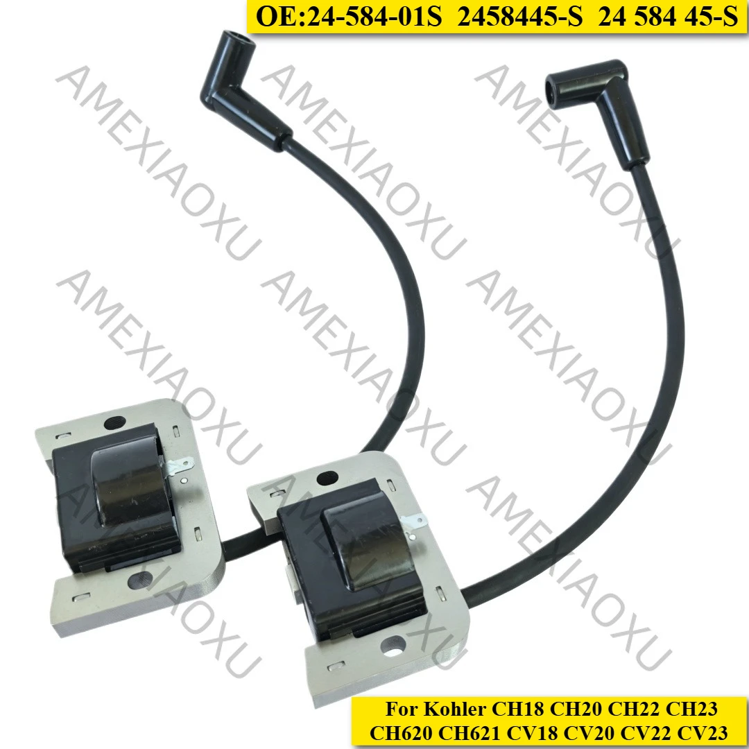 AMEXIAOXU 2 Pcs Ignition Coils For Kohler 24-584-01S 2458445-S 24 584 45-S CH18 CH20 CH22 CH23 CH620 CH621 CV18 CV20 CV22 CV23