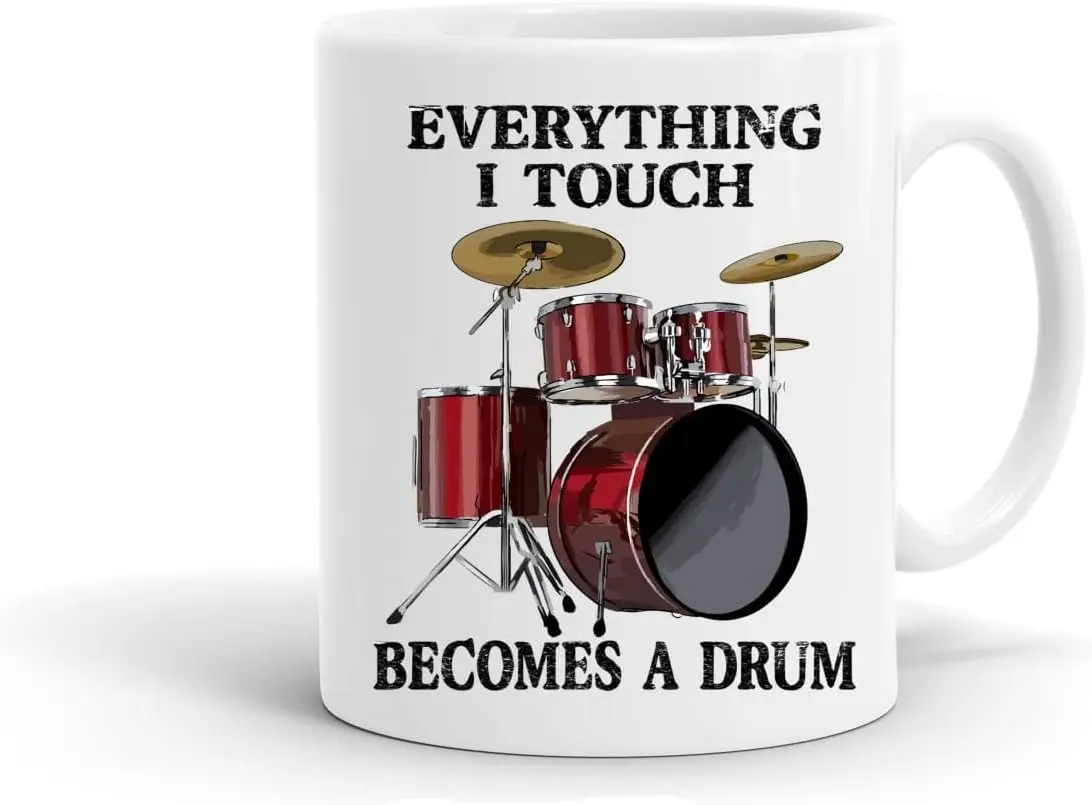 Hyturtle Gifts for Drummer Drum Lover Musician Instrumentalist Percussionist - Birthday Christmas - Red Drumset Everything I Tou