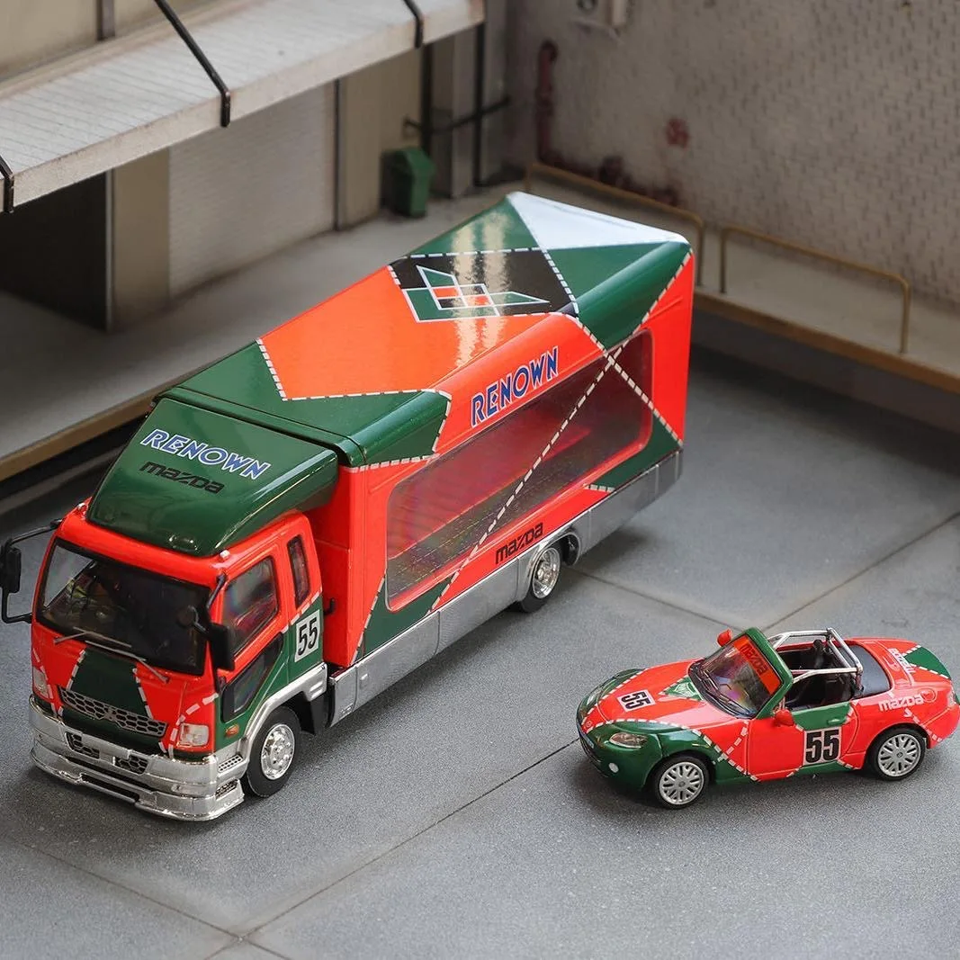 Pre-sale *GCD&Shadow 1:64 Fuso Transportor 787B Themed Painted Alloy Trailer Set Model -2 weeks shipping