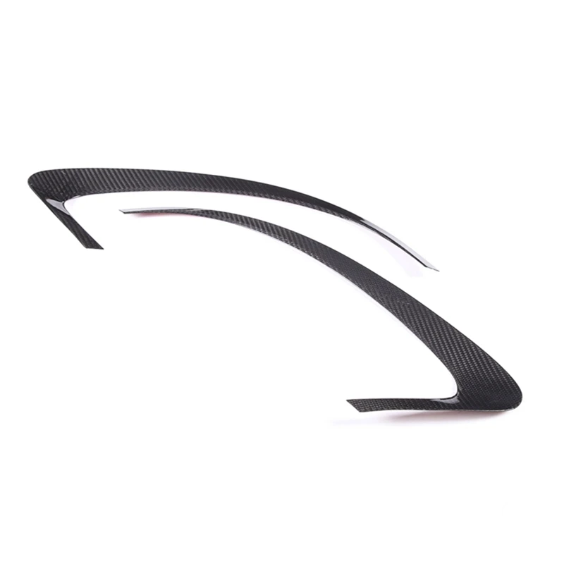 For Maserati Grecale 2022 2023 Dry Carbon Fiber Car Headlight Lamp Eyebrow Cover Trim Sticker Parts