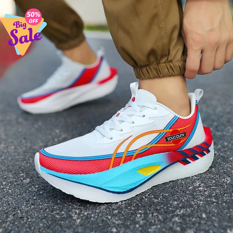 

Running Shoes Carbon Board Marathon Men Sports Tenis Breathable Lightweight Women's Comfortable Athletic Nonskid Casual Sneakers