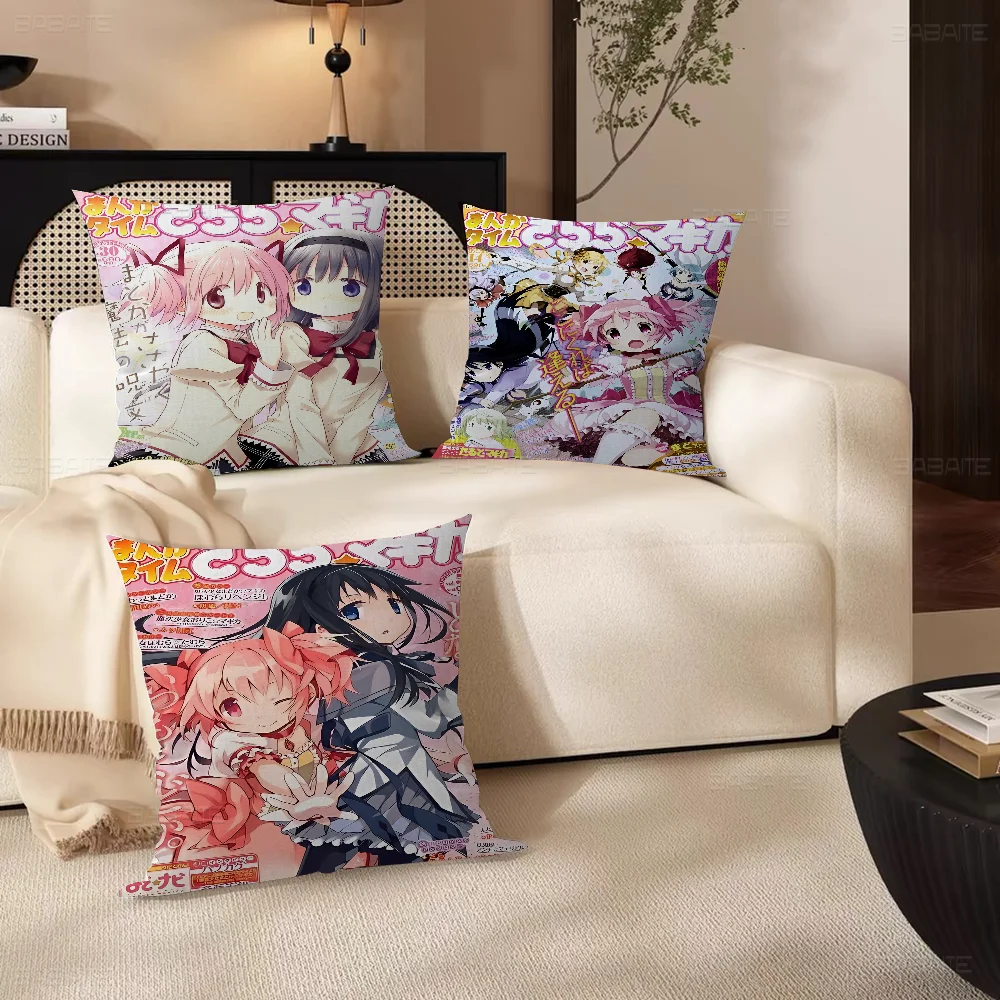 Puella Magi Madoka Magica Classic Movie Personalized Picture Text Home Decorative Pillows Household Gifts 45x45cm