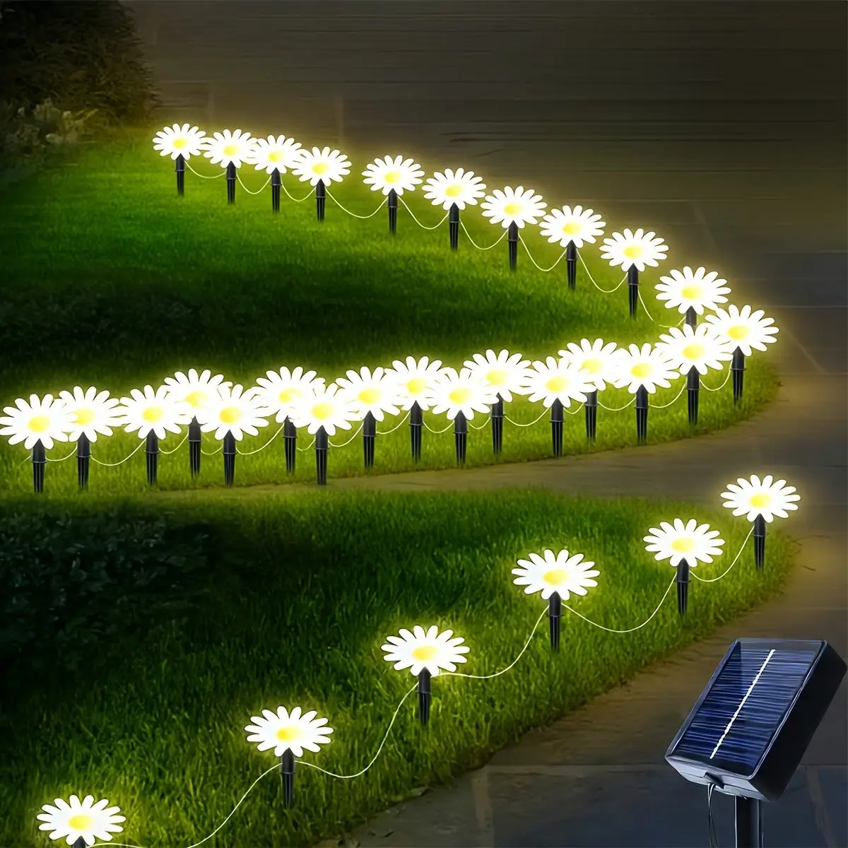 Solar Garden Lights 20LEDS Solar Lawn Lamp Outdoor Courtyard Flower Lights With 8 Modes Christmas Courtyard Weddings Decoration view 4