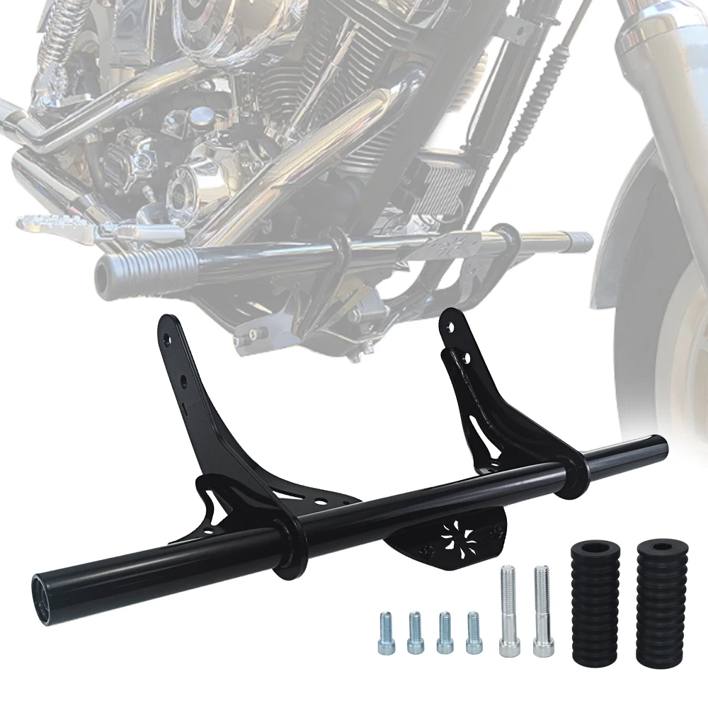 Motorcycle Front Crash Bar Protector With Mid Control For Harley Dyna 2006-2017 Low Rider Street Fat Bob FXDL FXDB Wide Glide