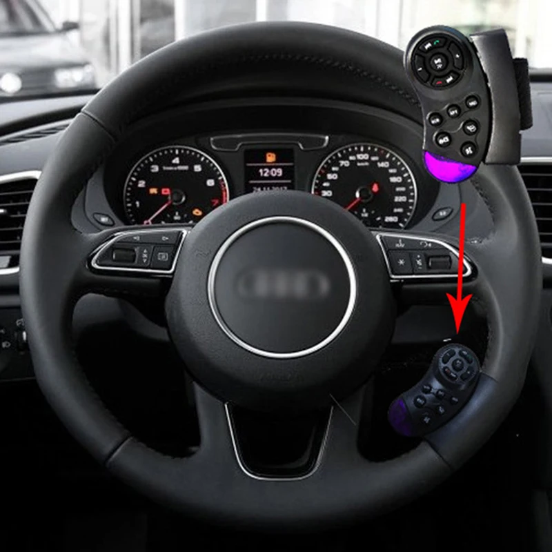 Wireless Control Remote Car Steering Wheel Remote Control Switch Vehicle Bluetooth MP3 DVD Stereo Button 11-Key