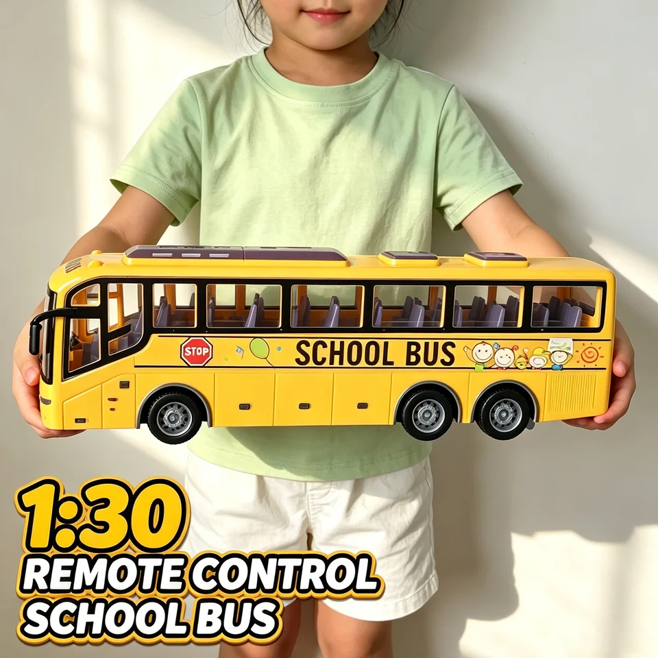 Pssopp Autobus Scolaire RC, Autobus télécommandé vers lavant, Recha Pssopp Autobus Scolaire RC, Autobus télécommandé vers lavant, Recha