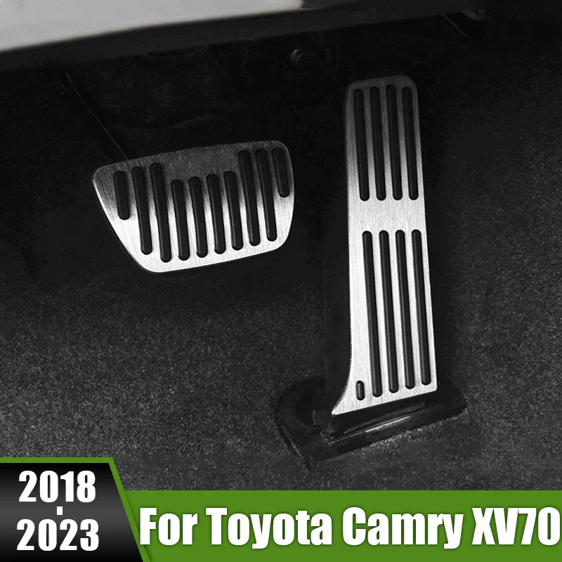 

For Toyota Camry XV70 70 2018 2019 2020 2021 2022 2023 Car Accelerator Gas Brake Pedals Non-Drilling Cover Footrest Trim Pad