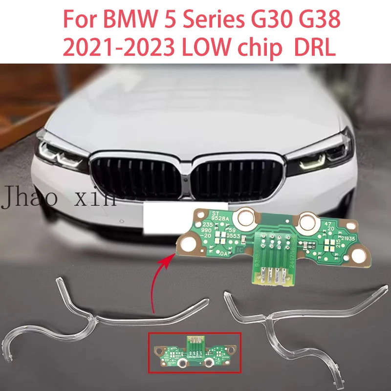 For BMW 5 Series G30 G38 2021-2023 LOW Car Daytime Lights DRL CHIP Lamp Tube White Light Circuit Board Ballast Angel Eye