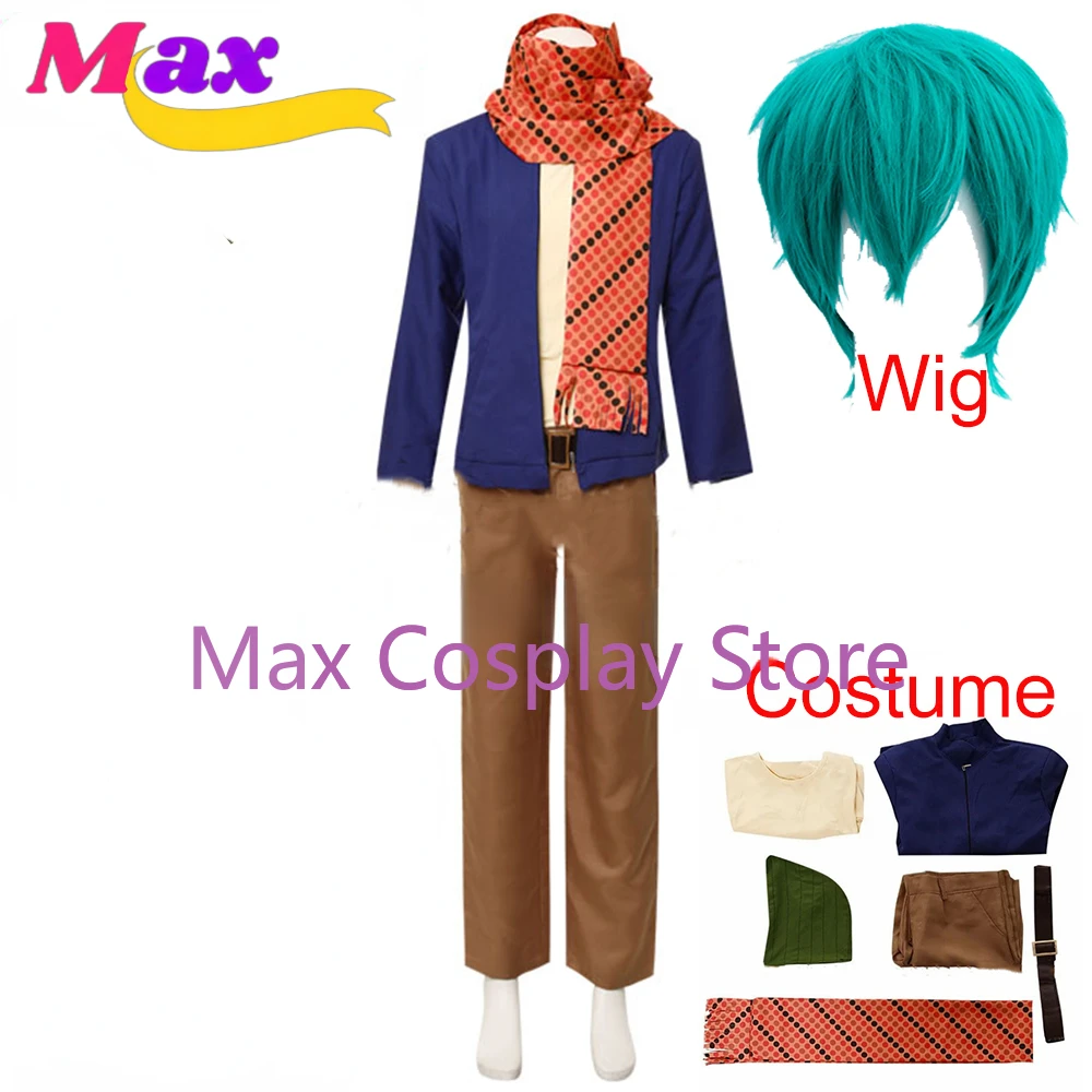 Max Game Shin Tsukimi Halloween Cosplay Costume Include Scarf Hat Full Set Wig Custom size