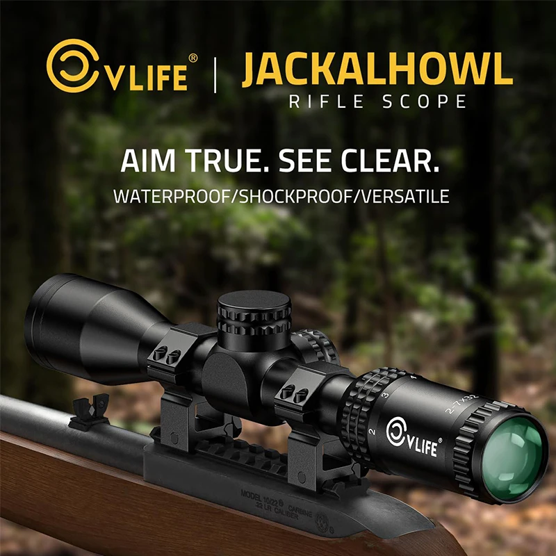 CVLIFE Riflescope First JackalHowl F02 Rifle Scope 1 inch Tube SFP with Free 20mm Scope Rings Second Focal Plane