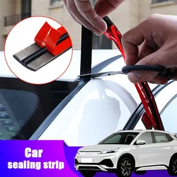 4M Car T Type Rubber Seal Strips Auto Seal Protector Sticker Windshield Roof Rubber Sealing Strip Noise Insulation Accessories