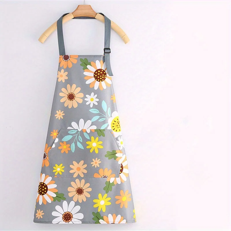 New Cotton Canvas Fashion Waterproof Apron Kitchen Aprons for Women Men Cooking Female Adult Waist Thin Breathable Male Work