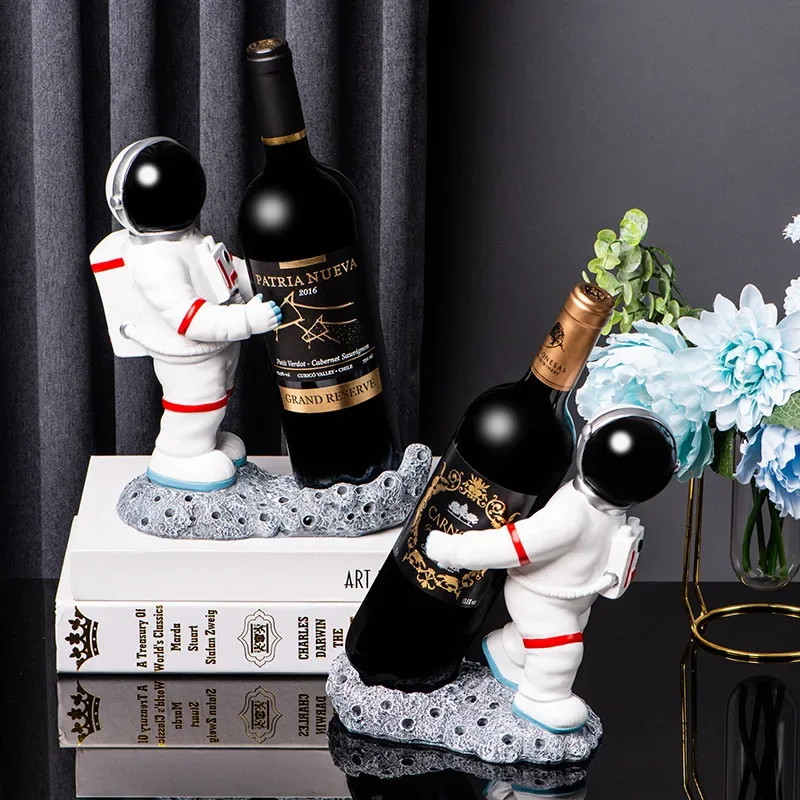 

Living room wine cabinet decorations creative astronaut red wine rack Ornaments modern luxury home Decor astronaut resin statue