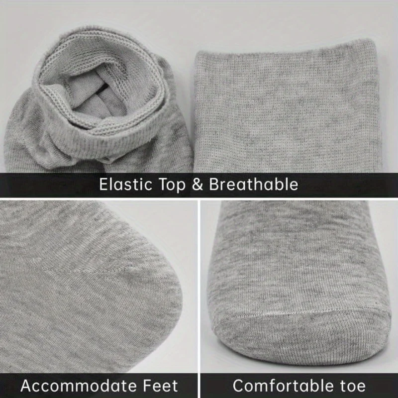 12 Paar Diabetiker-Socken mit elastischen Bündchen, nicht bindenden Oberteilen, extra lockerem und atmungsaktivem Design für Komfort – Detail 7