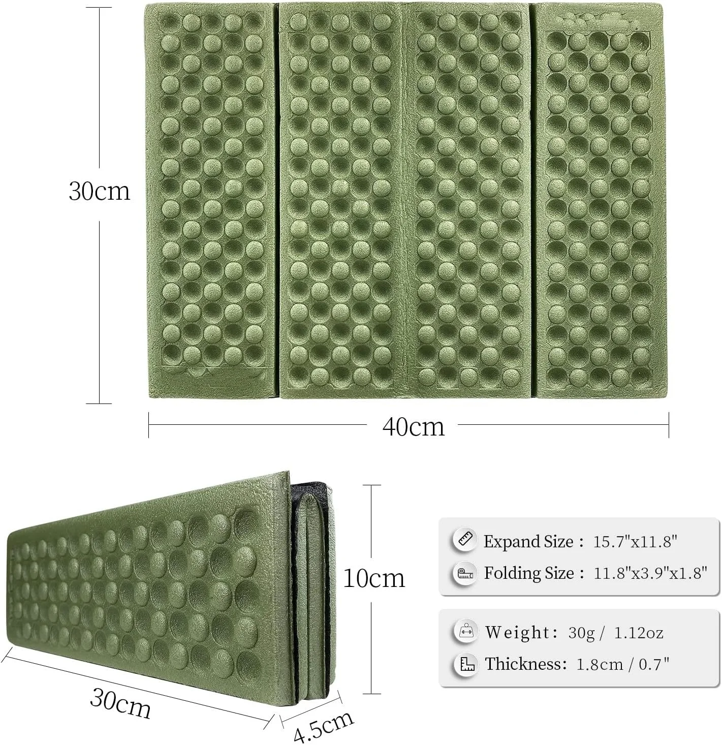 وسادة صغيرة محمولة خفيفة الوزن مقاومة للماء قابلة للطي، وسادة إسفنجية للأنشطة الخارجية، وسادة ركوع قابلة للطي، مريحة