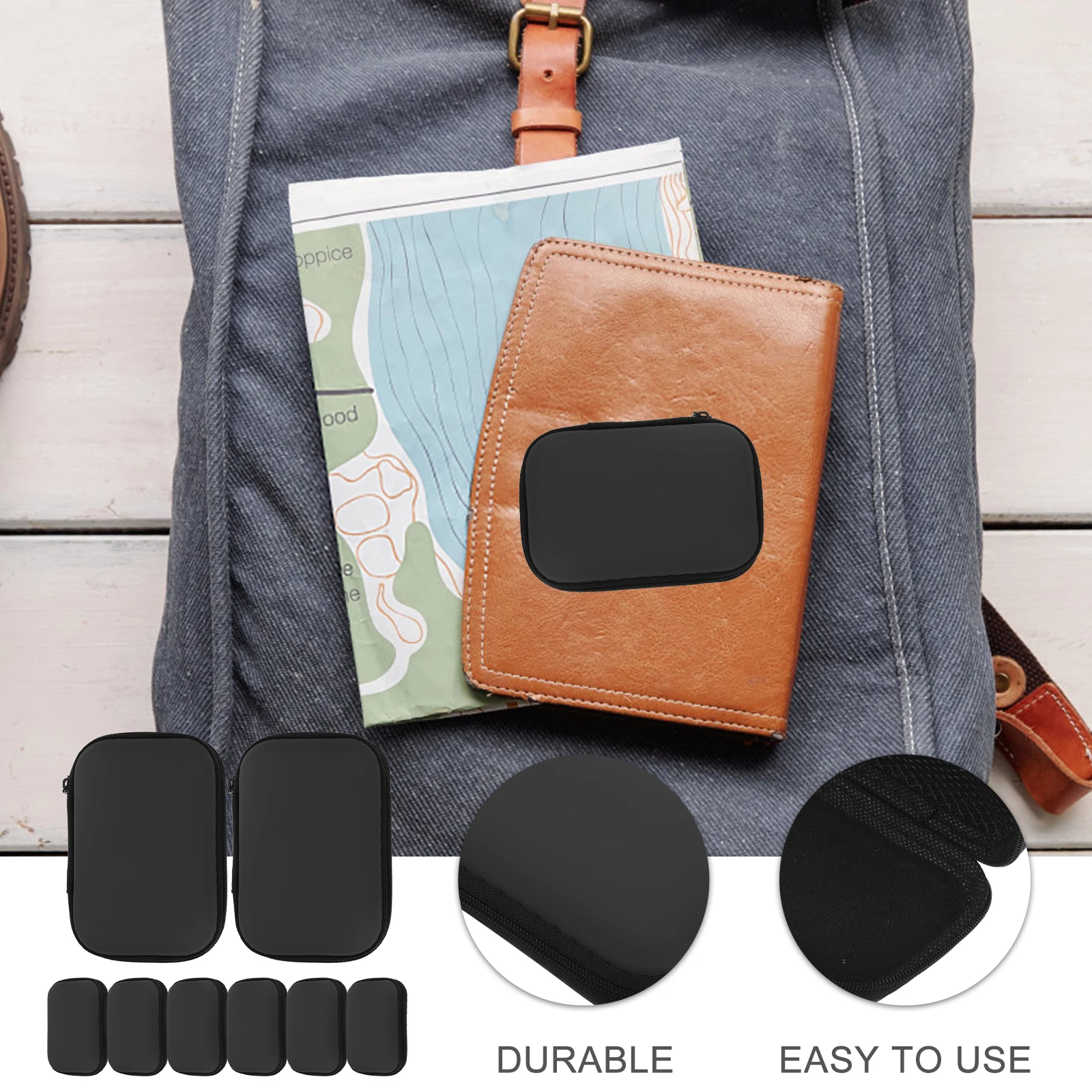 

8 Pcs Digital Accessories ganizer Electronics Storage Pouch Portable EVA Cable Packing Bag Travel Lightweight Durable Reusable