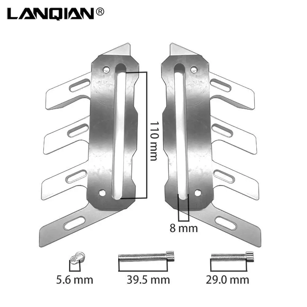 FOR HONDA TRANSALP 600 650 700 750 XLV 600 650 700 TRANSAL Motorcycle CNC Front Fender Side Protection Guard Mudguard Sliders