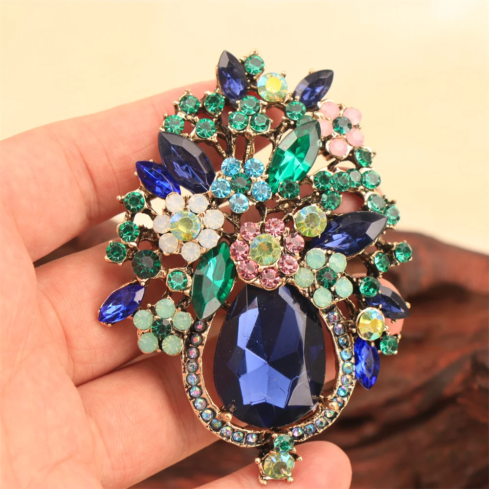 Baroque Luxury Beautiful Flower Design Men's and Women's Brooch Pins，Jewelry Accessories, WeddingHolidayPartyCoupleSurprise Gift