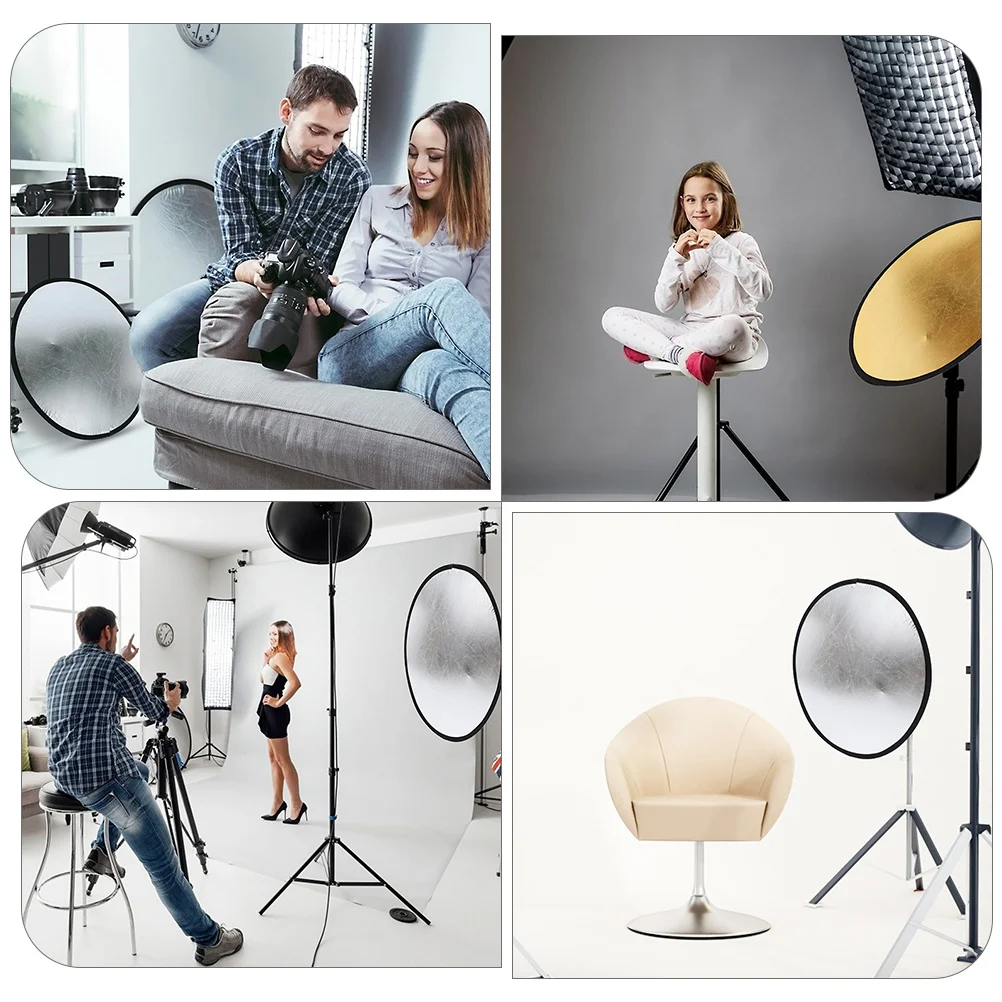 

Foldable Photography Reflector Round Lightweight Portable Light Reflector for Jewelry Cosmetics Still Life Photography