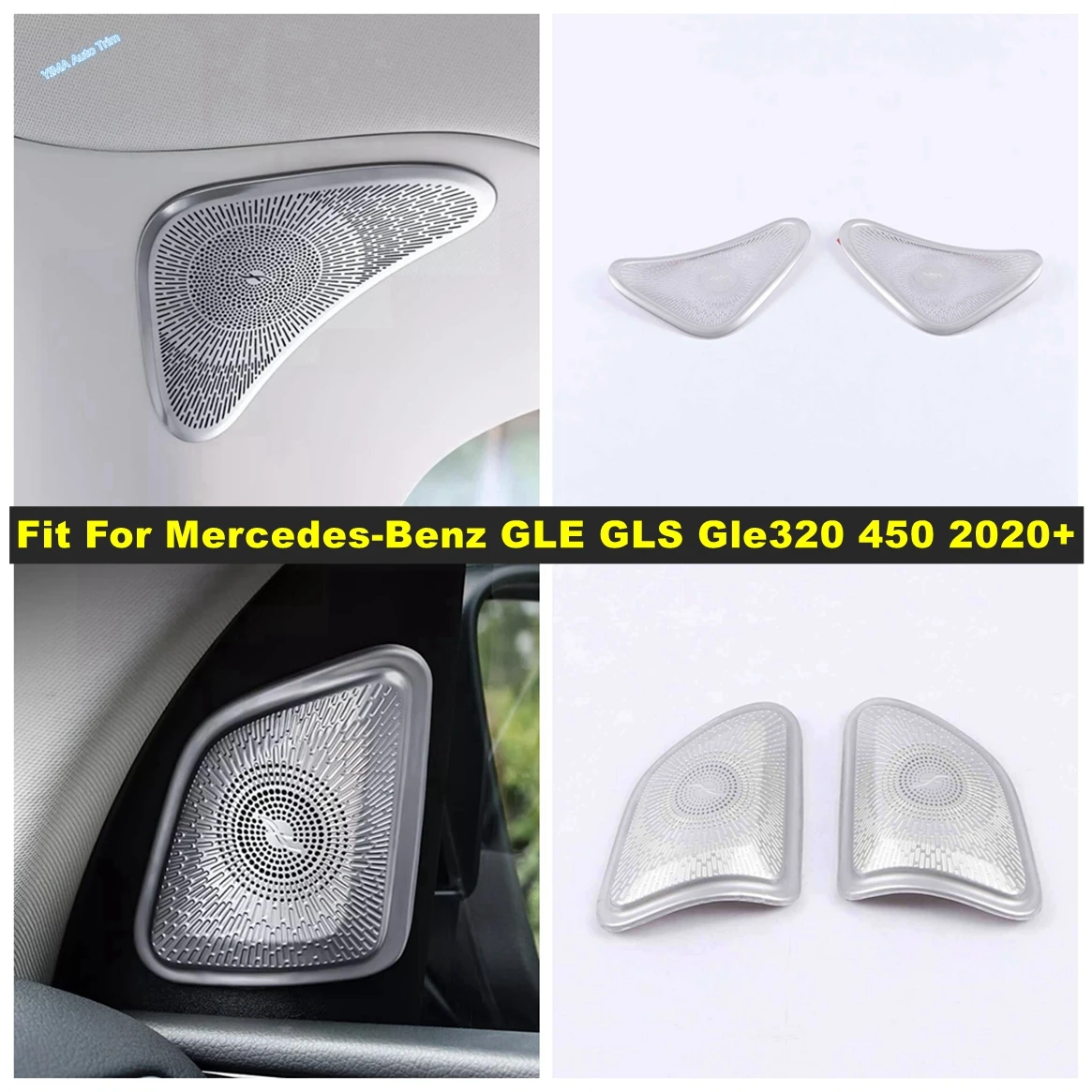 

Silver Inner Window Pillar A Stereo Speaker Audio Loudspeaker For Mercedes-Benz GLE GLS Gle320 450 2020 - 2023 Car Accessories