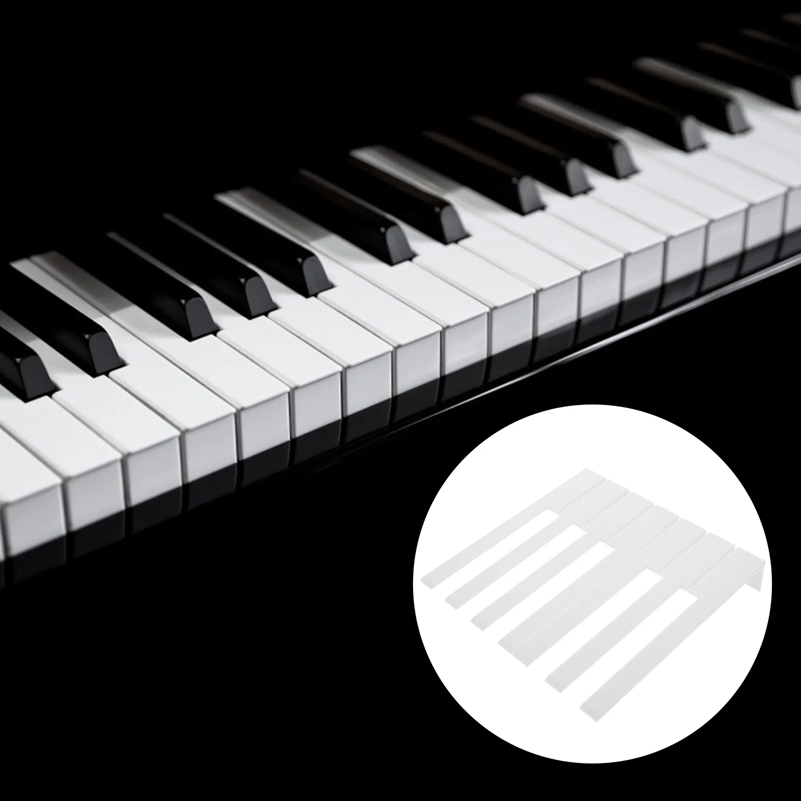 52 Pcs Piano Keys Overlay Repair Parts White Tag Keyboard Replacement Keyboards