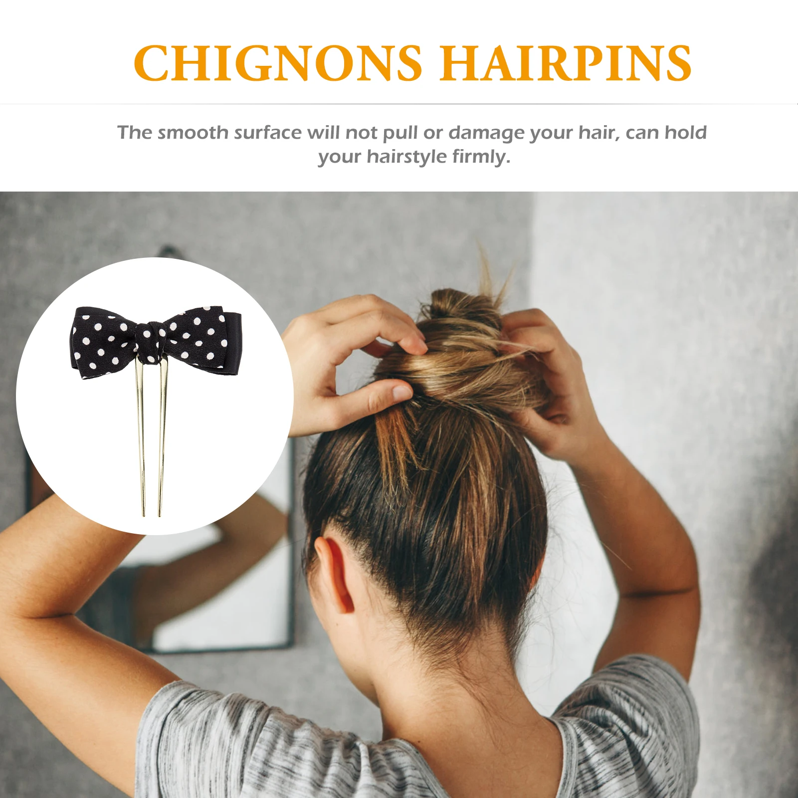 

Bow Hairpin Clips for Women Womens Accessories Fabric Ornaments Chopsticks Miss