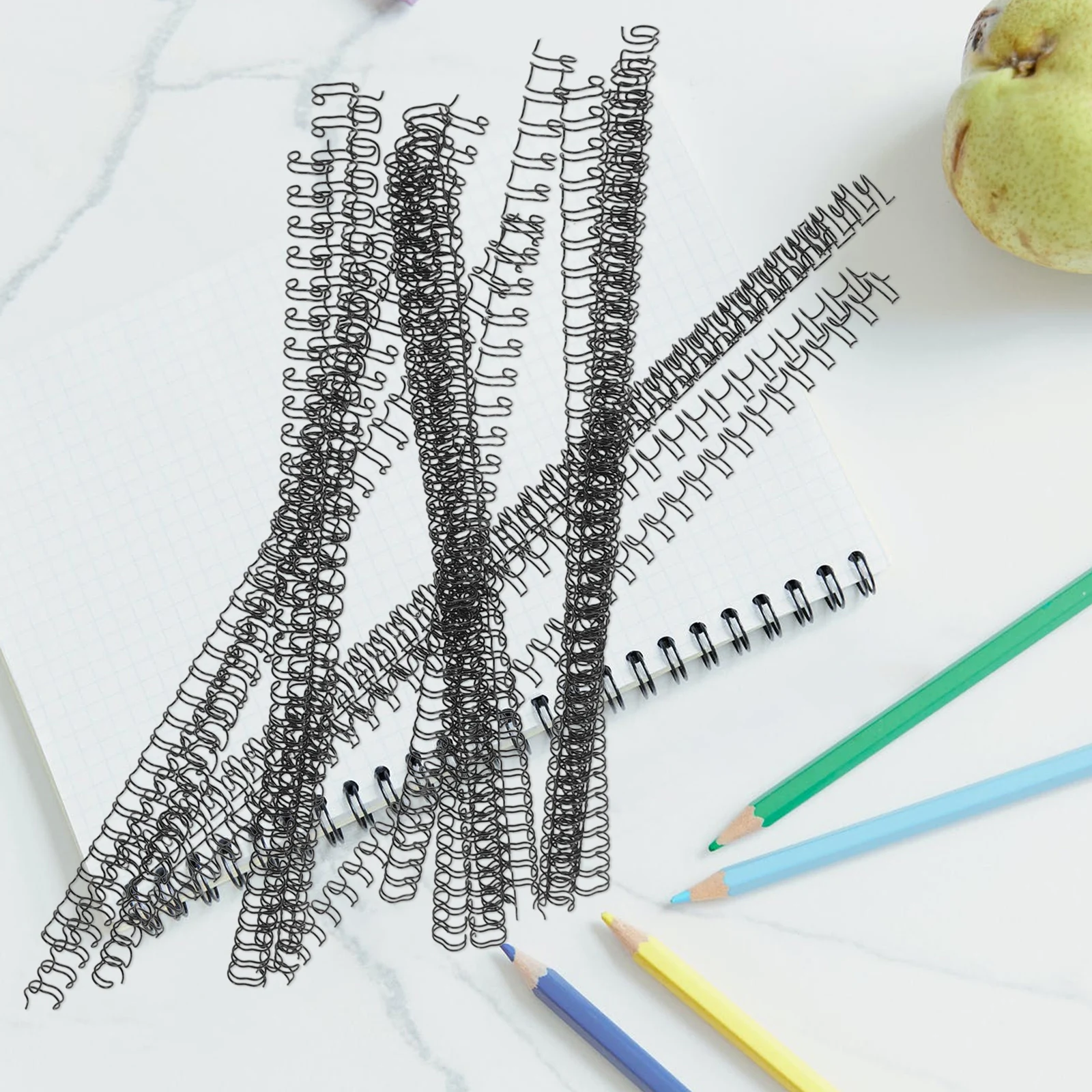 

100pcs Metal Loose-Leaf Binder Rings 34-Holes Notebook Binding Coils For Diy Scrapbook Photo Album Office School