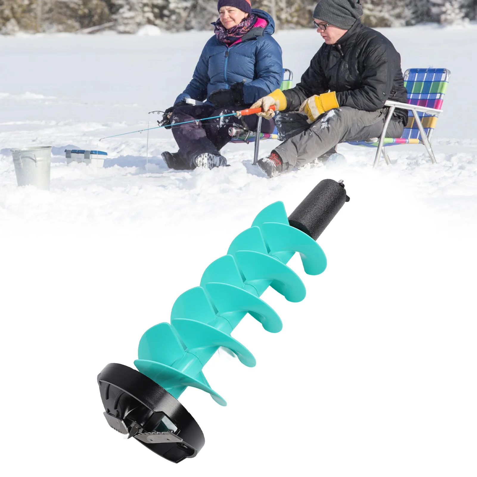 

Ice Auger Bit Ice Drill Auger Ice Fishing Auger Drill Bit 8 Inch Electric Diggers Auger Drill Bit for Deep Waters and Thick Ice