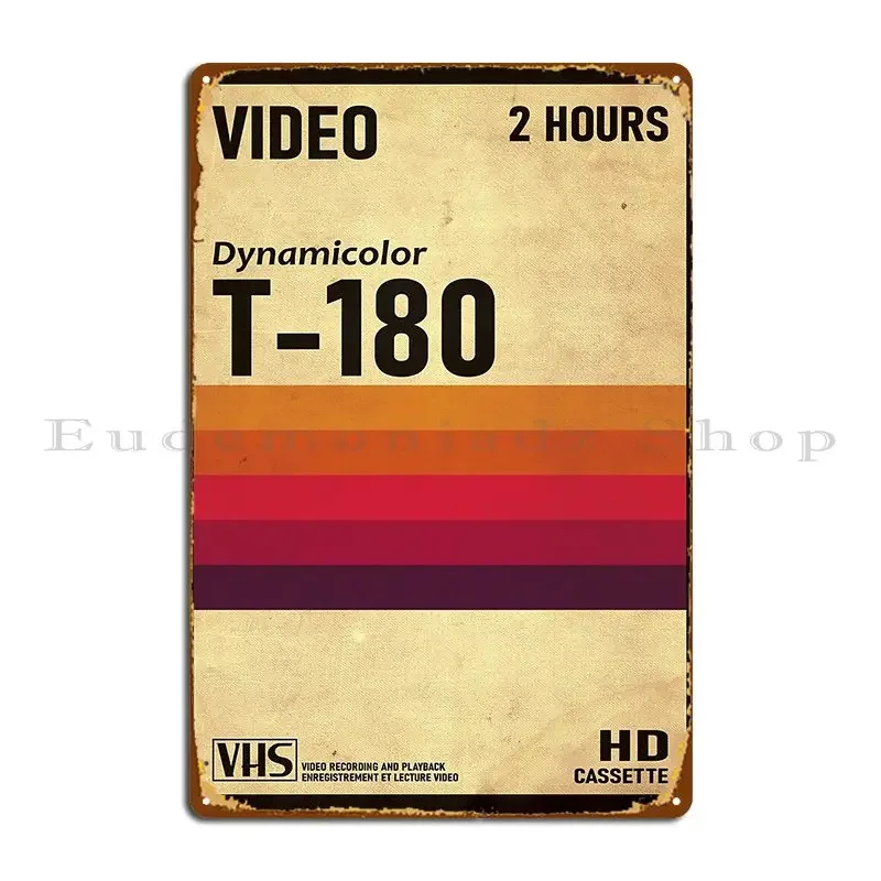 Vhs Inspired Retro 80s Poster Dynamicolor 1 Stickers Journal Notebook Metal Sign Plaques Club Customize Vintage Tin Sign Poster