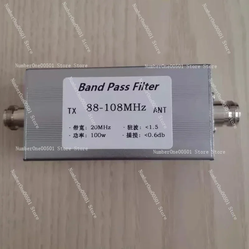 

88MHz To 108MHz High Performance Bandpass Filter BPF N Female Socket Interface 100 Watt Power Capacity