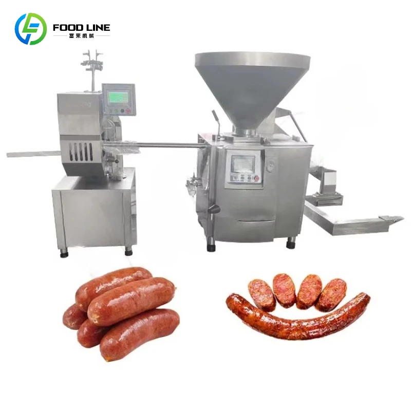 Customized Industry Automatic 100kg Sausage Pork Make Machine Vacuum Germany Sausage Twist Stuffer Filler