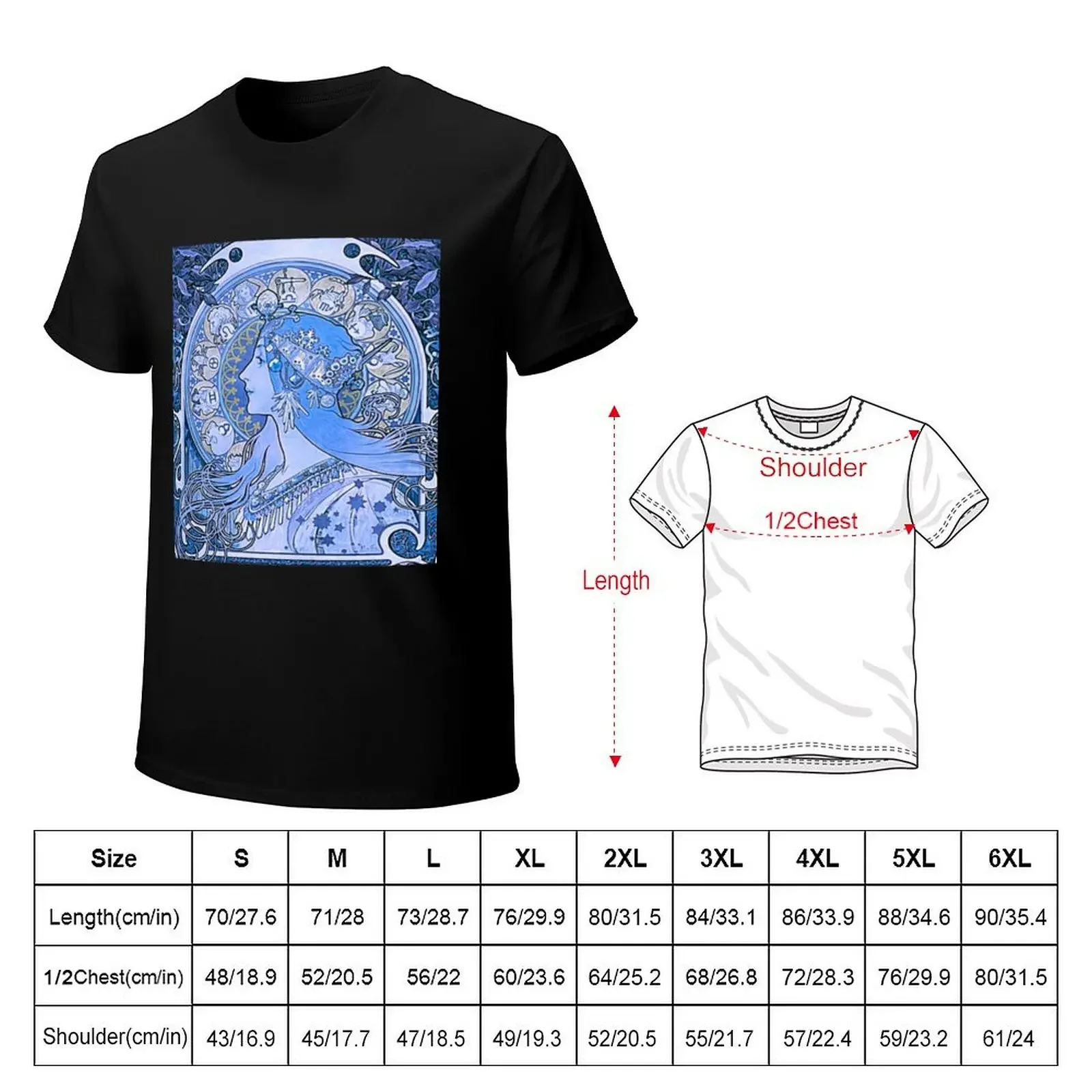 Zodiac - Alphonse mucha T-Shirt plus size tops shirts graphic men graphic t shirts