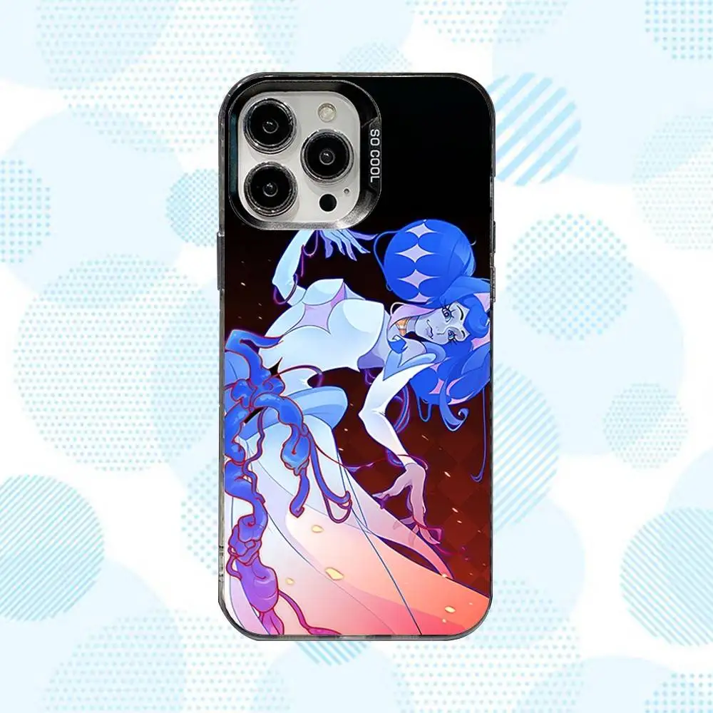 حافظة هاتف K-Knights Of Guinevere لهاتف iPhone 17,16,15,14,13,12,X,8,Pro,Max,Plus,E,SE4,Air,Mini IMD أسود غير لامع