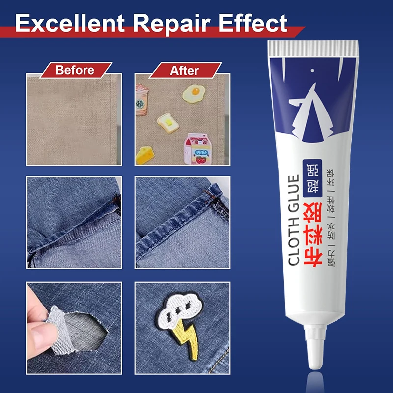 ファブリックファイバー接着剤 透明接着剤 ファブリック修理接着剤 強力接着剤 ファブリック、カーシート、ソファに最適