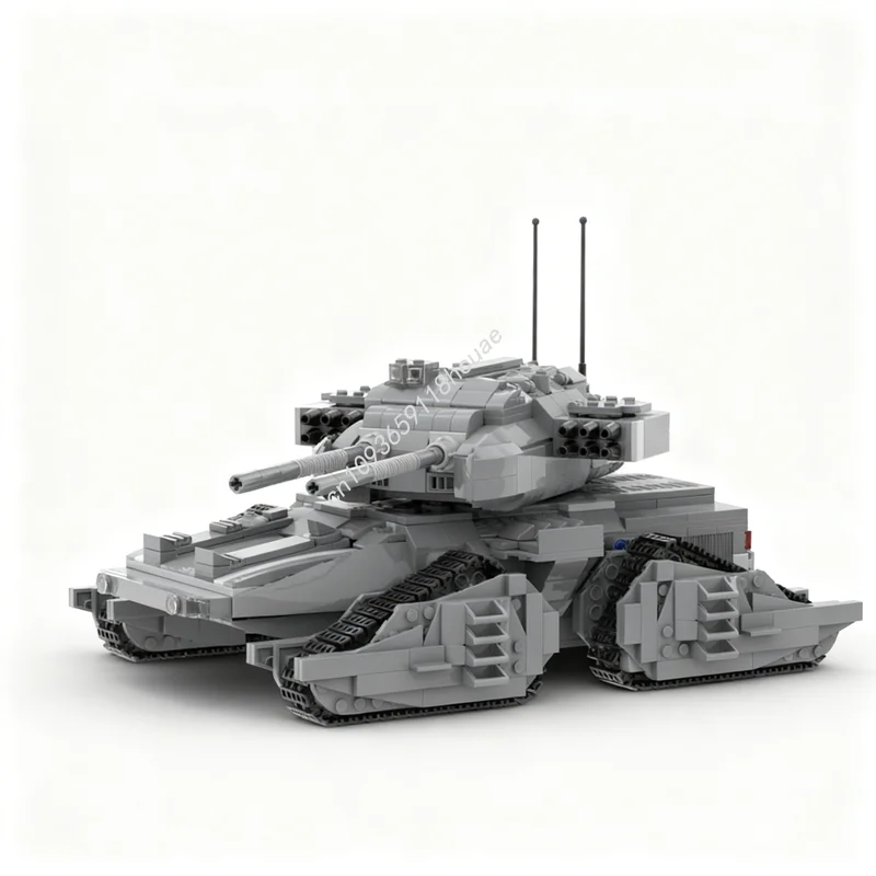 

1381 деталей MOC Технический конструктор «Голиаф» — модель футуристического танка, архитектурные блоки, развивающая игрушка, идея для рождественского подарка