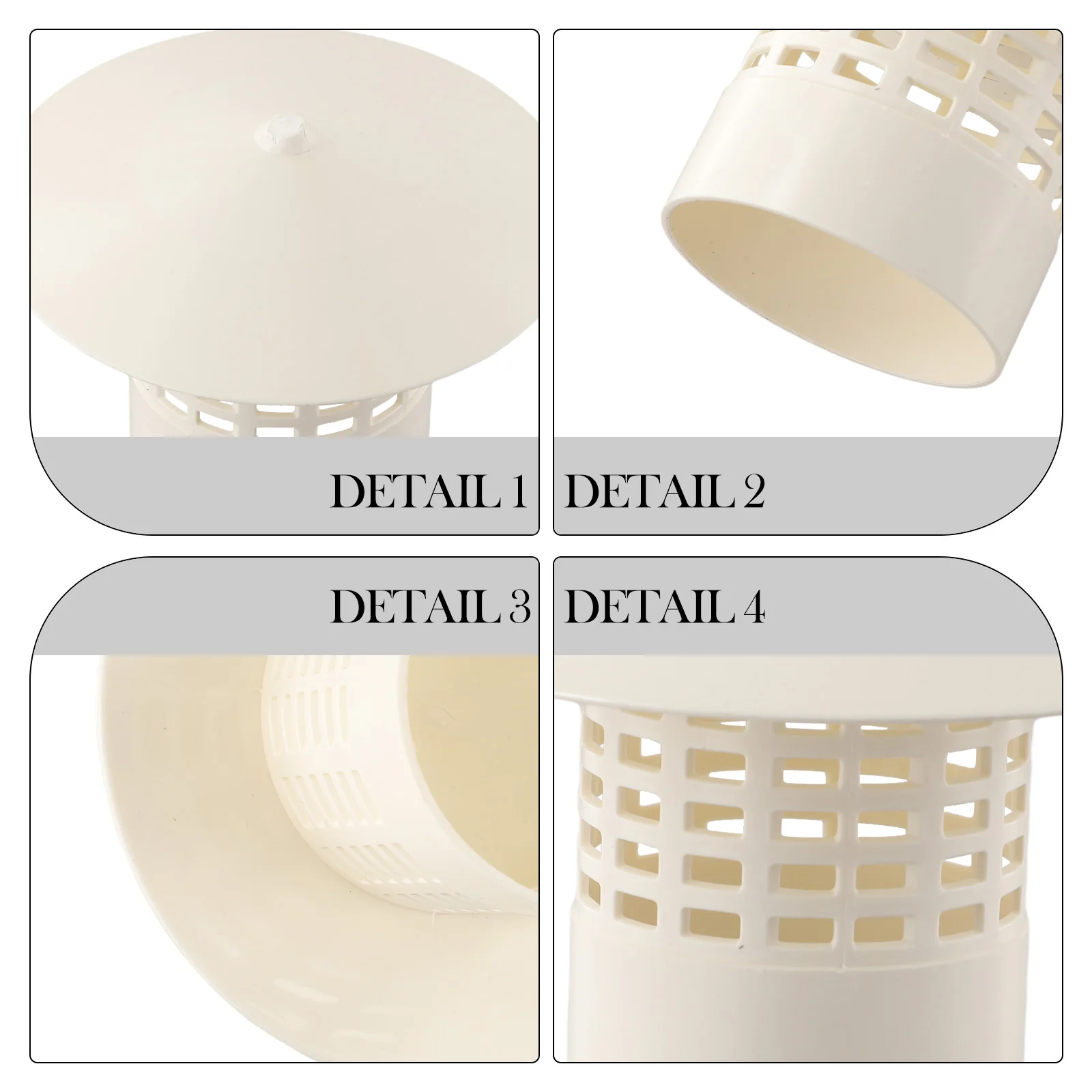 Excellent Protection Maximum Protection Rain Cap Round Hood Ventilation Cap Chimneys Ventilation Cap White Maximum Protection