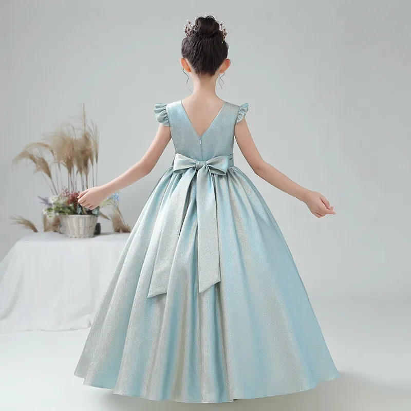 

CustomizedFlower Girls Dresses Glitter Satin Wedding Birthday Prom Party Princess Pageant Ball Gown Junior Bridesmaid Customiz
