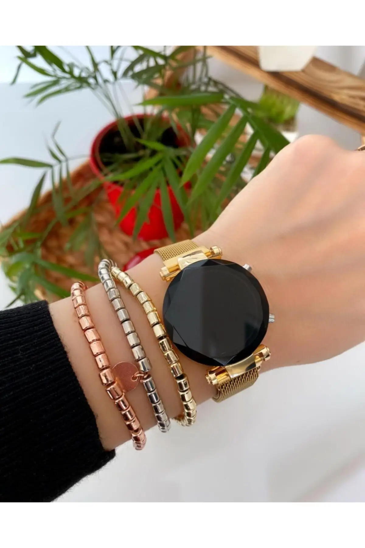 Digital chave ímã cabo ouro cor caros relógios