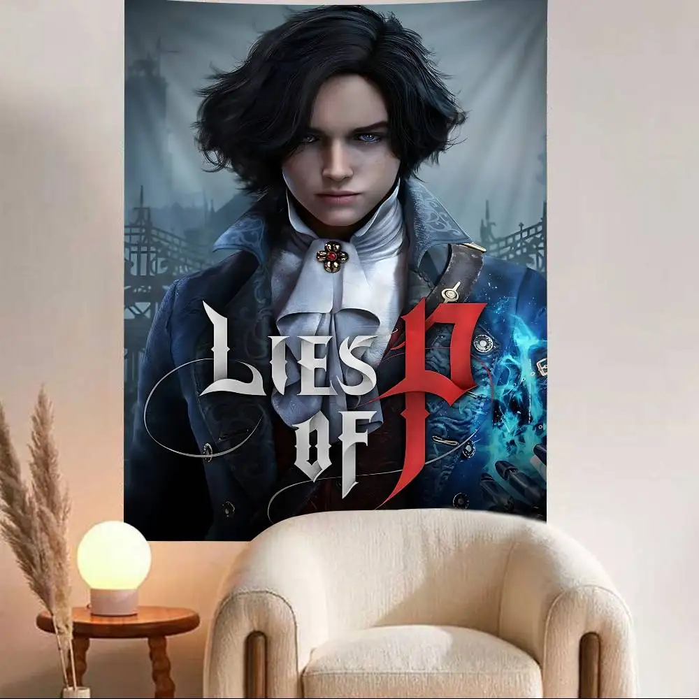 Classic Movie L-Lies Of P Tapestry Art Printing Japanese Wall Tapestry Anime Wall Hanging Home Decor