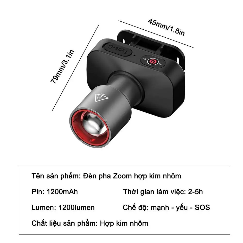 Potente lámpara Led con Zoom, linterna de pesca, linterna recargable por Usb, U2b1