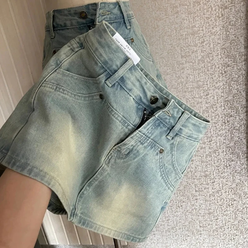 CASUMANL-Shorts jeans para mulheres, cintura alta, moda minimalista, roupas femininas, baratas e novas, verão, 2022