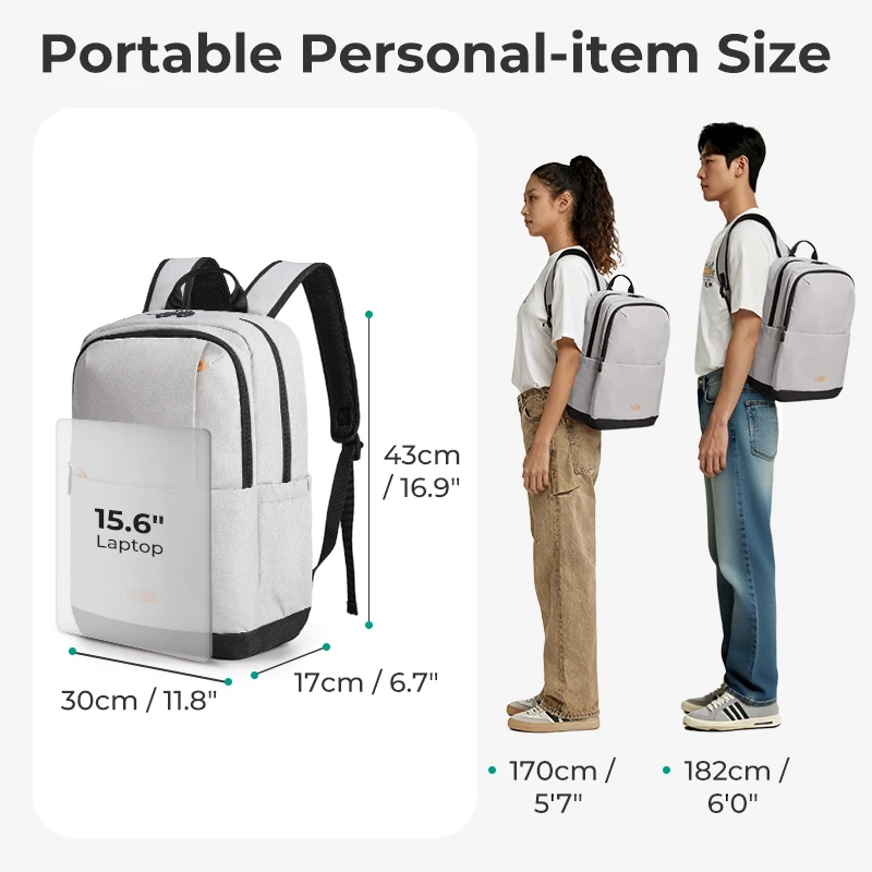 BAGSMART 15,6 Zoll Laptoptasche Büro Business Computer Rucksack Große Kapazität Reiserucksack Multifunktionale College-Tasche